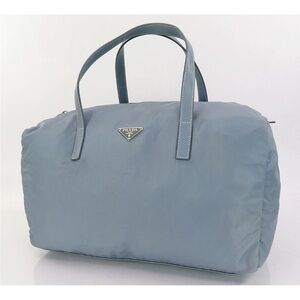 Prada Light Blue Nylon Handbag